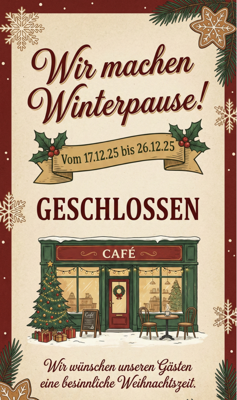 Plakat Weihnachtspause